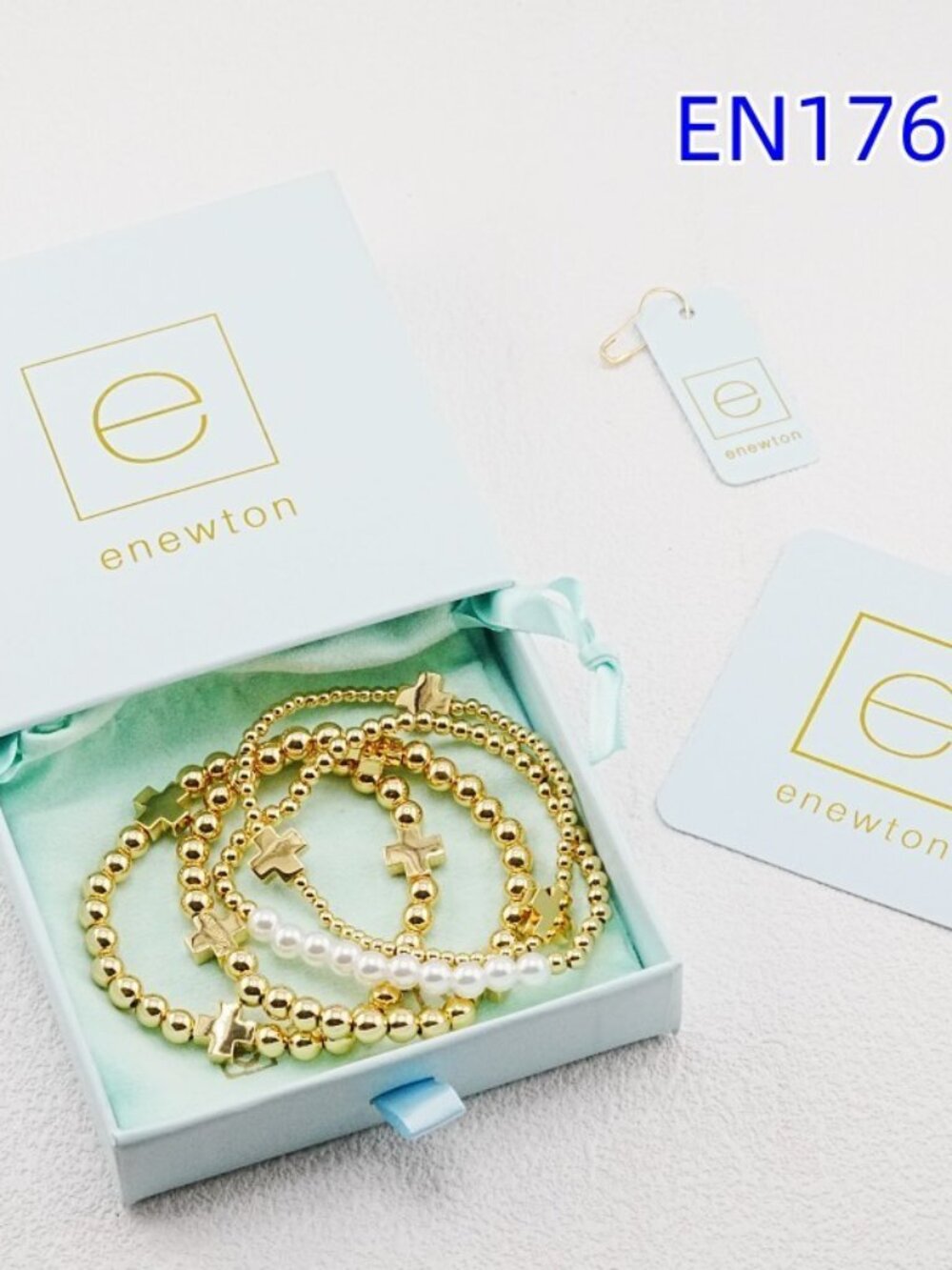 Enewton Gold Cross Bracelet Set